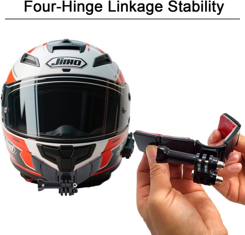 WLPREOE Helmet Chin Mount for GoPro, Adhesive Chin Mount Fit for Full Face Motorcycle Helmet, Immersive POV Recording, Compatible With GoPro Hero 13 12 11 10 9 8 Camera, Helmets Accessories Gear For Man Women - Image 3